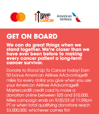 Earn 50 AA miles per dollar of your donation