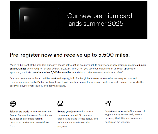 New Alaska Airlines Premium Card on the horizon (Register now for higher bonus)
