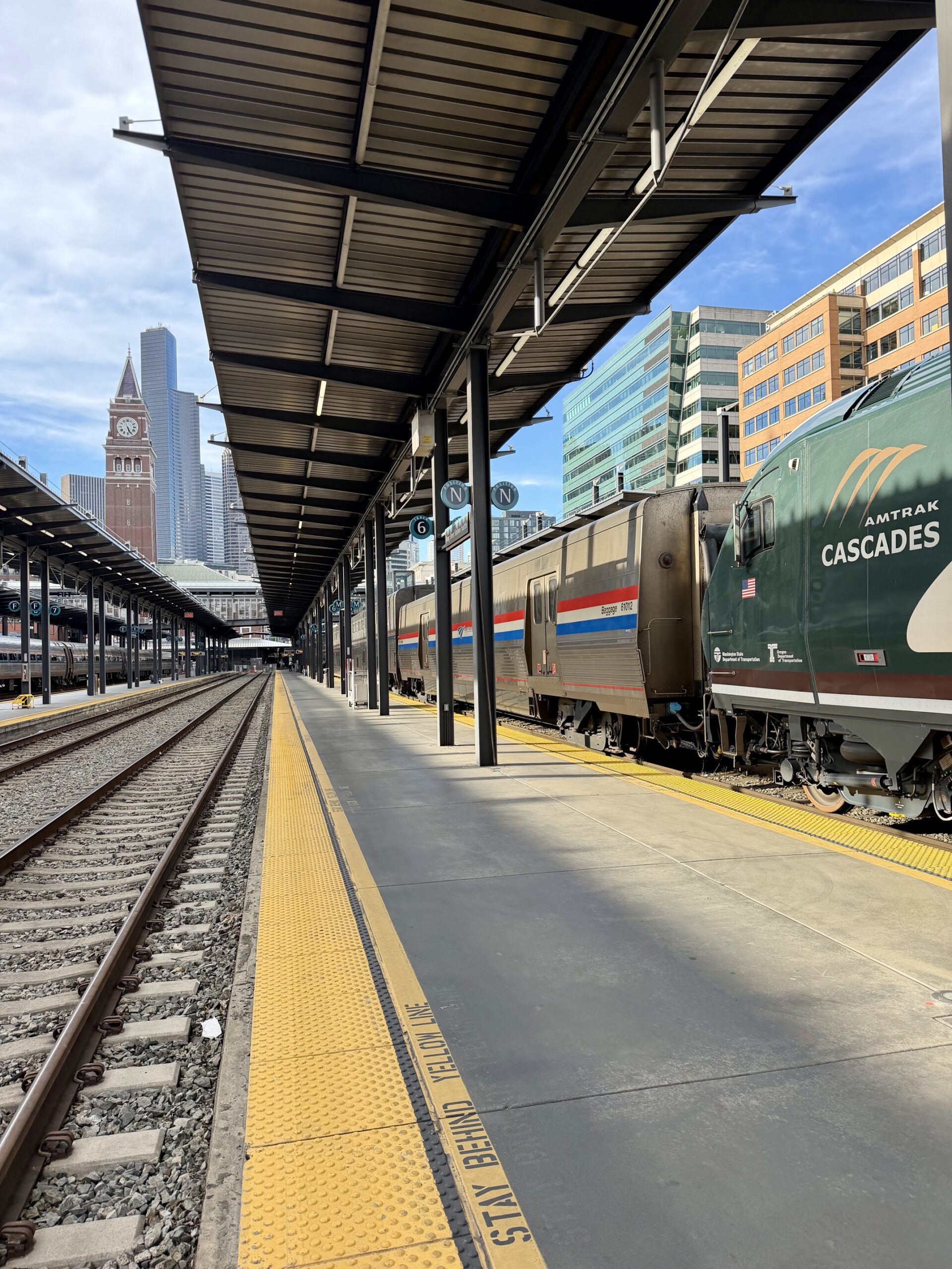 Amtrak Cascades Airo trainset exterior detail